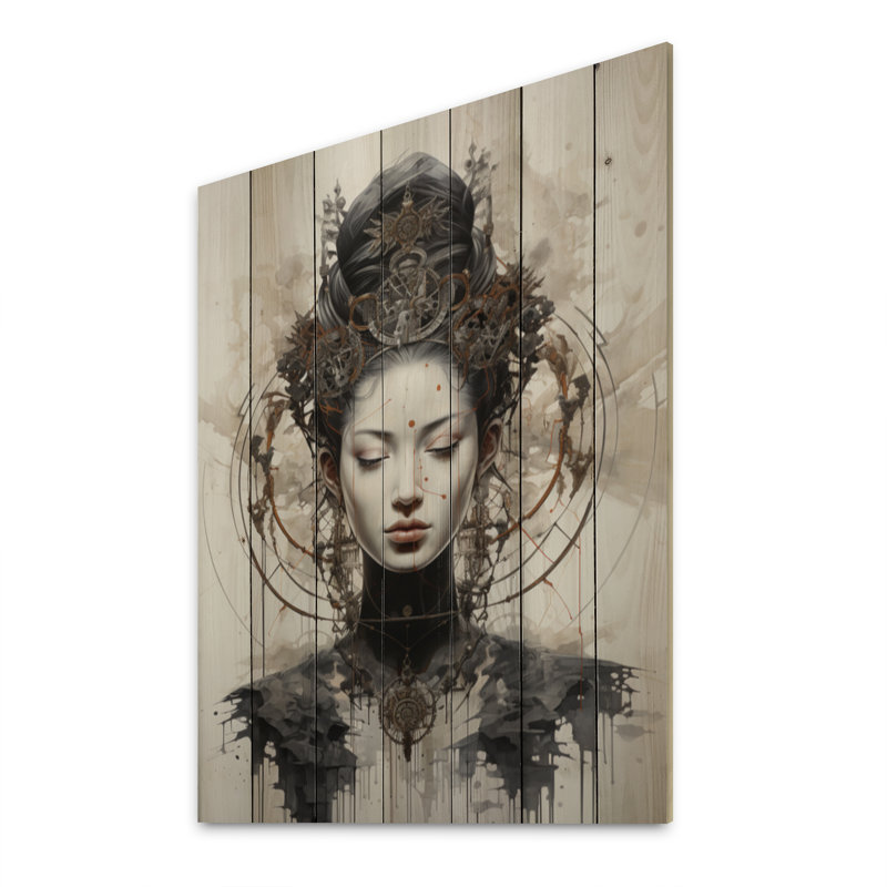 " Gray Buddhism Eightfold Path ", 40" H x 30" W x 0.78" D