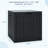 30-Gallon Outdoor Deck Box with Lockable Lid, 154 lb Seat Capacity, Recessed Handles and Wood-Grain Polypropylene, Black-138206700