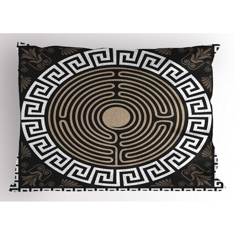 Brown Polyester Microfiber Piece Sham, Twin