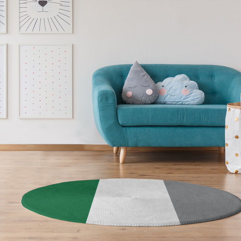 Chenille Indoor Rug, Round 5'