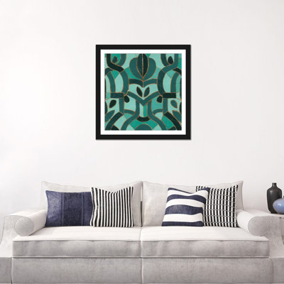 «Turquoise Mosaic I», impression sur toile tendue