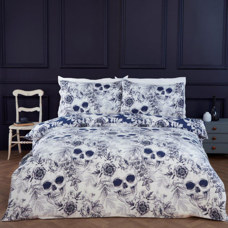 Polyester Floral Duvet Cover Set with Pillowcases Included, Double Duvet Cover Set + 2 Standard Pillowcases