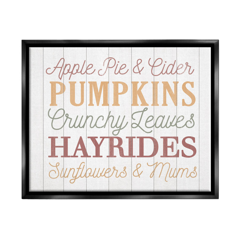 Liste d'automne amusante par Dogwood Portfolio - Impression sur bois, H 25 po x l 31 po x P 1,7 po
