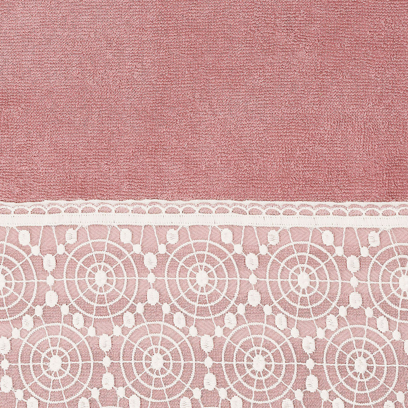 Serviette Valentina, Rose-thé / blanc, Serviette de bain simple