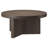 32" Wide Round Coffee Table with Fluted Base — Alder Brown Scandinavian MDF Center Table for Living Room | Holm-206813374-261653704