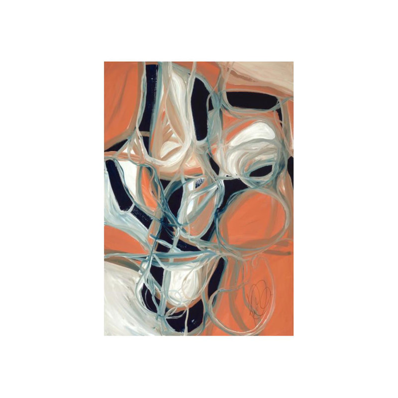 Intersecting Thoughts Painting by Kelly O'Neal, 43" H x 30" W x 1.5" D, Image Brush Gel
