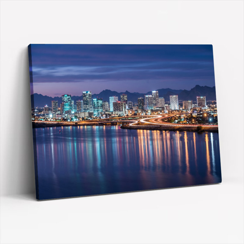 «City Night», reproduction d'art sur toile, ensemble de 1, Wrapped Canvas, H 12 po x l 18 po
