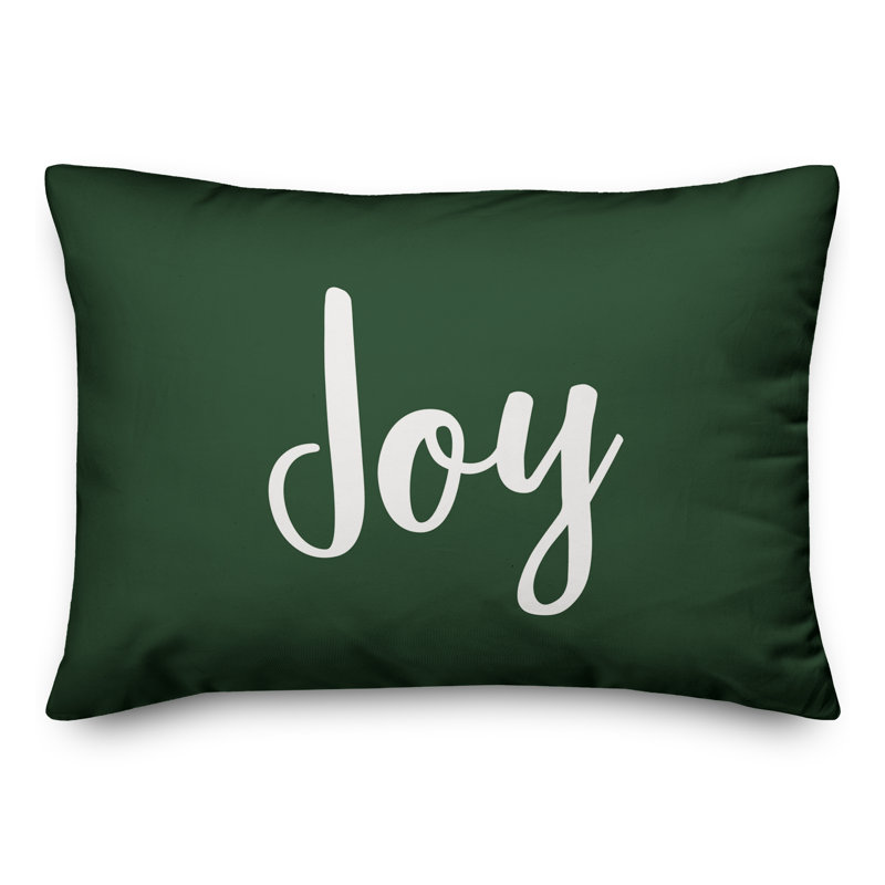  Joy Lumbar Pillow, Dark Green