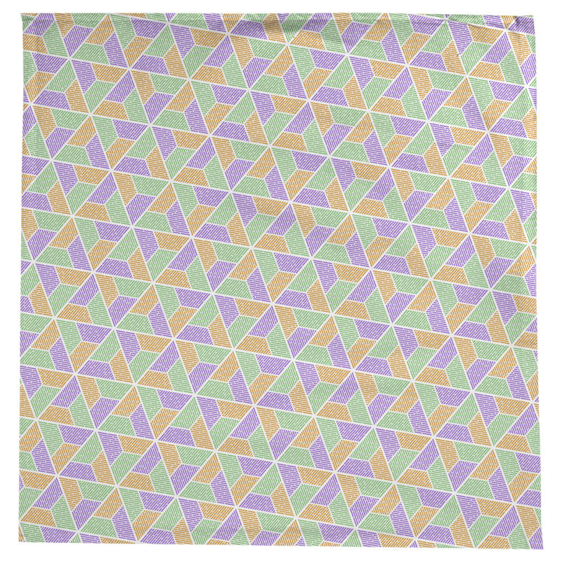 Nappe trapézoïdale Leffel, Vert / mauve / orange