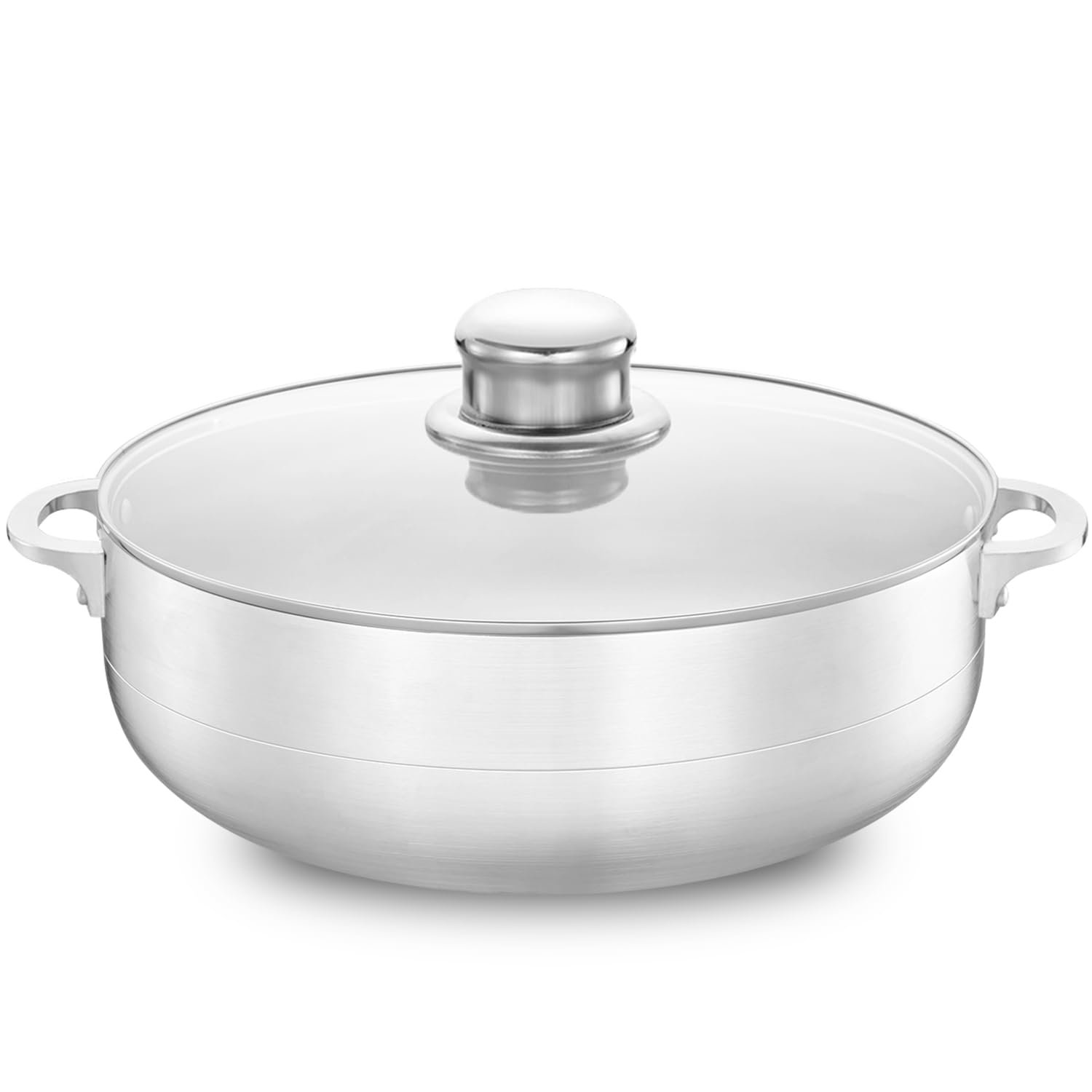Alpine Cuisine Stainless Steel Dutch Oven with Lid & Easy Cool