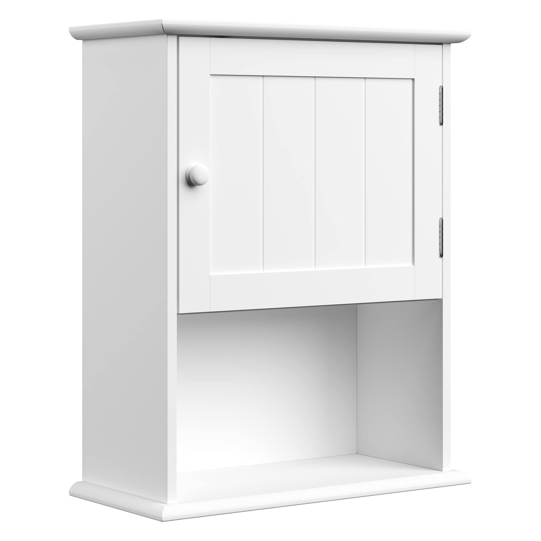 Red Barrel Studio® Wall-Mounted Storage Cabinet With Open Shelf, White ...