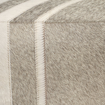 Nantucket Ottoman, Gray Hide