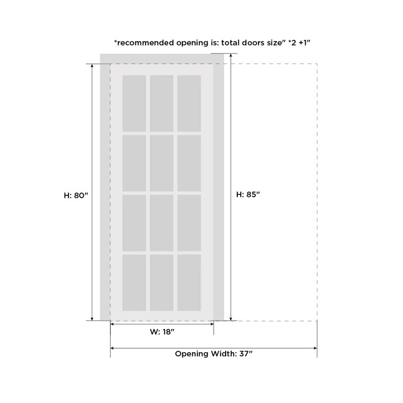 White Silk Solid Core Pocket Door with Frosted Glass Panel