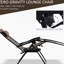 Zero Gravity Chair - Chaises inclinables pliantes avec porte-gobelets et coussins pour les loisirs extérieurs Piscine brune, cour arrière, pelouse, table d'appoint de plage