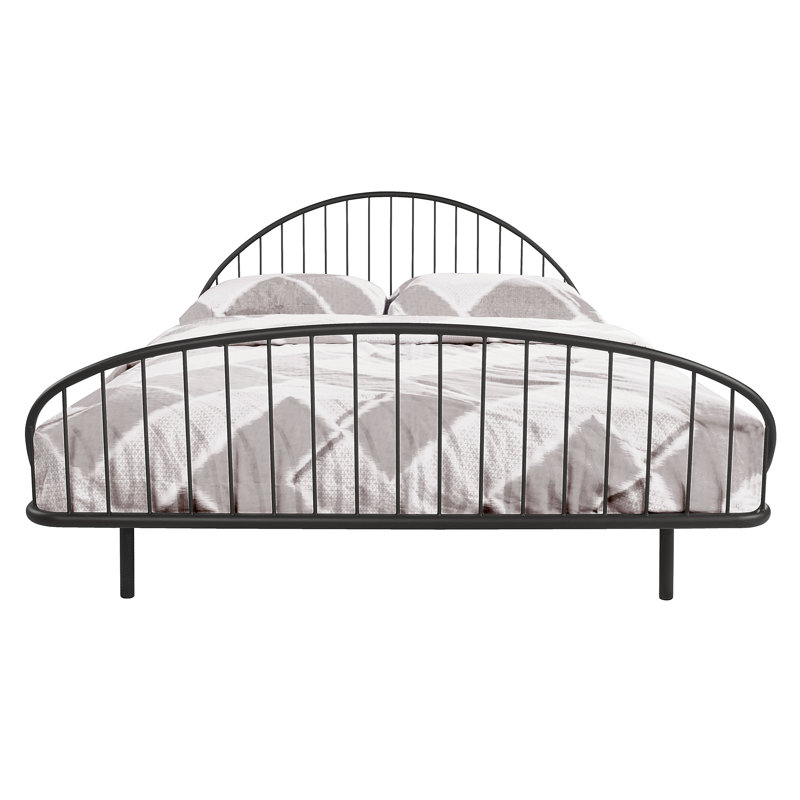 Anguilla Arched Metal Platform Bed, Queen, Black