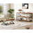 55“ Industrial Console Entryway Table, Farmhouse 3 Tier Shelf Long Hallway Foyer Entry Tables Behind Couch, Sofa Table for Home Living Room Entryway-2015742825-2013554182