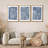 Geometric Line Navy Blue Stripe Abstract Boho Mid-Century Modern Frame Canvas 3 Piece Print Wall Art-94434520-94434522