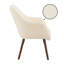 Fauteuil d'appoint en sherpa Bonnielou de 25,25 po de largeur avec pieds en bois massif