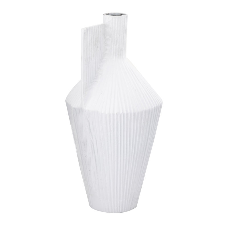 Vase Rabel - Blanc, H 17,75 po x l 16,25 po x P 16,25 po, Blanc