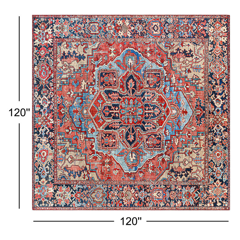 Longino Oriental Indoor Rug, Square 10'