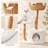 39.9" Solid Pear Wood Cat Tree with Condo, Flower Platforms and Scratching Posts