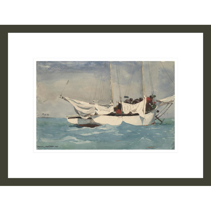«Key West Hahage Anchor» par Winslow Homer, impression giclée sur cadre, H 12,79 po x l 16,75 po
