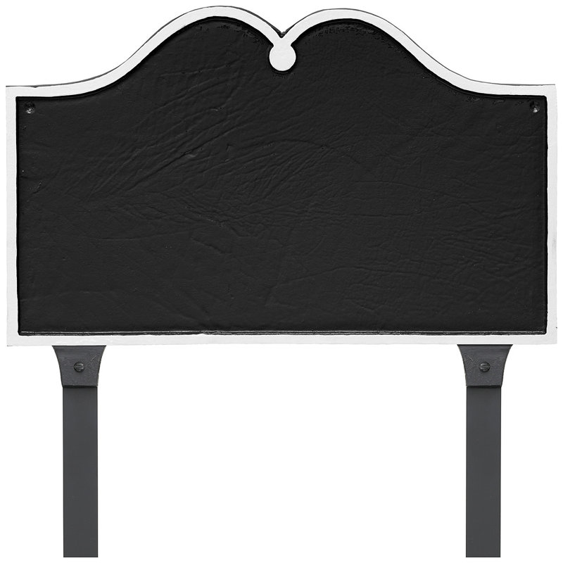 Enseigne d’adresse pour pelouse sur 1 ligne hillsdale, Noir / Blanc, Oui
