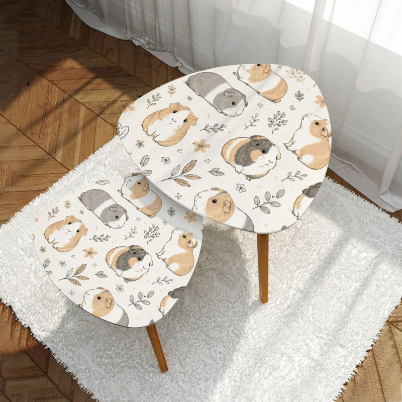 Ensemble de 2 tables basses gigognes Triangle
