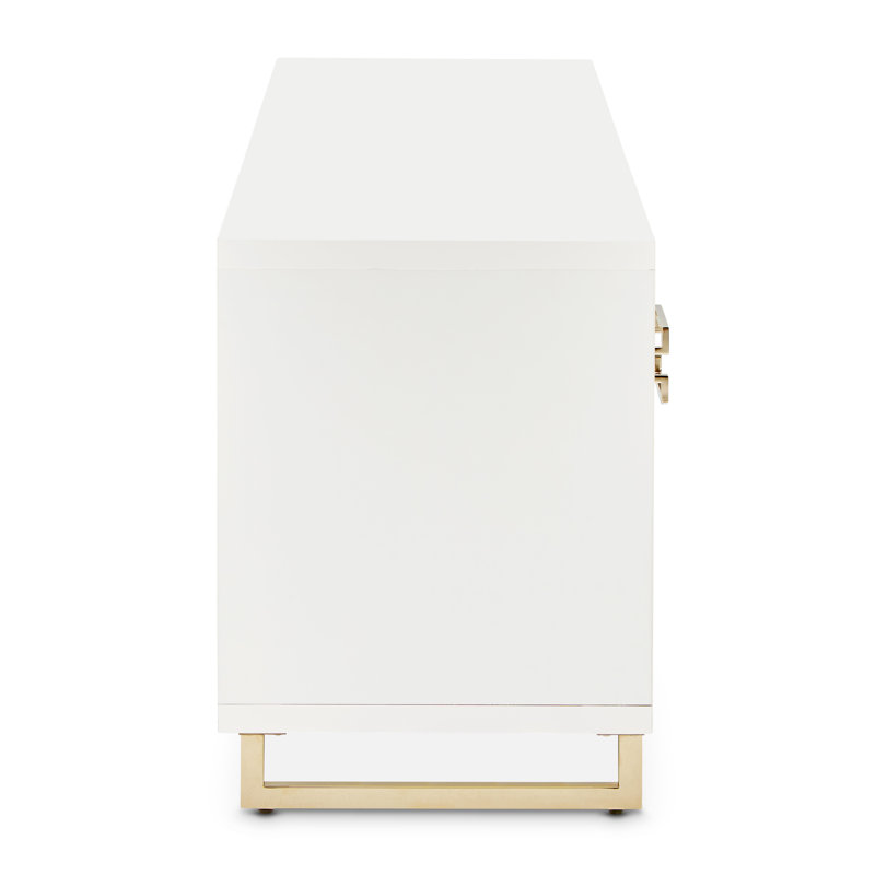 Palm Gate Media Cabinet - Cloud White