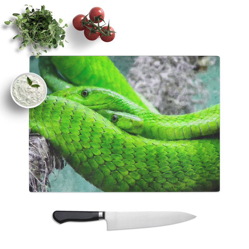 Mamba Snakes Chopping Board, 0.4cm H x 28.5cm W x 39cm L