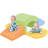 Colourful Soft Climb and Crawl Foam Playset 7 in 1, Soft Play Equipment Climb and Crawl Playground for Toddlers