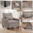 Upholstered Convertible Sleeper Accent Chair Bed Chaise Lounge Chair Armchair-801937585