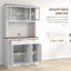 Armoire de rangement de 71 po de hauteur avec support pour micro-ondes HOMcom