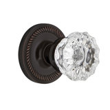 Rope Rosette with Crystal Door Knob