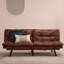 71" Convertible Faux Leather Futon Twin Size with Adjustable Arms-1877857977