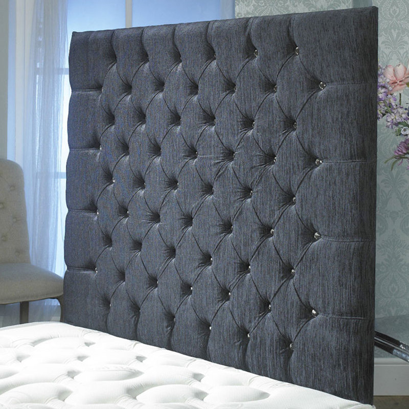 Shaw Upholstered Headboard, Charcoal, Single (3')