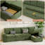 Canapé-lit rembourré en L avec chaise de rangement en L 100,5 po Hatuner-762109176