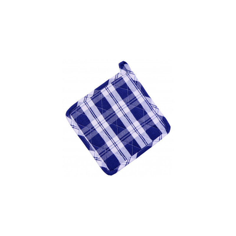 August Grove® Lovitz Plaid Potholder Set, Navy