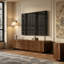 Console de style Mid-Century avec design unique à spirale ondulée, armoire de rangement et 2 tiroirs pour le salon, la chambre à coucher-129165420-129165416