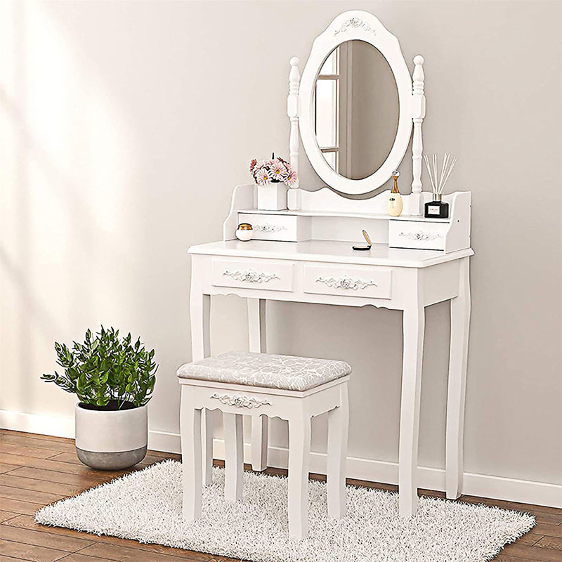 Vanity Table Set With Mirror