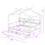 Lit maison en bois 2 tiroirs avec tablettes-1700995463