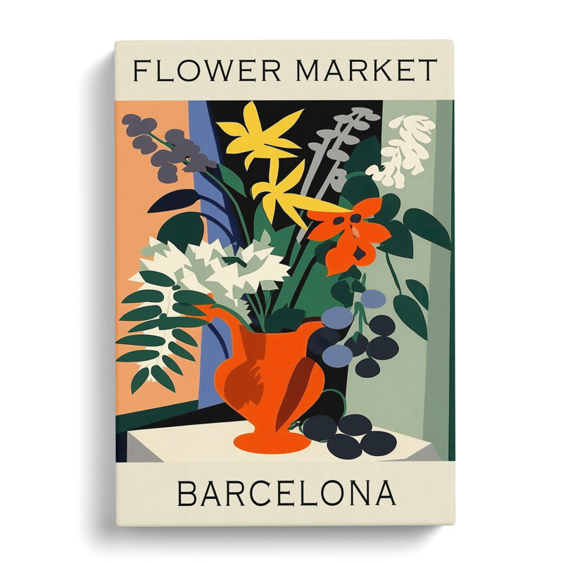 Barcelona Flower Market Exhibition No.10 - Wrapped Canvas, 50cm H x 35cm W x 3cm D