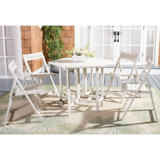 Lagarde 4 - Person Acacia Wood Patio Dining Set