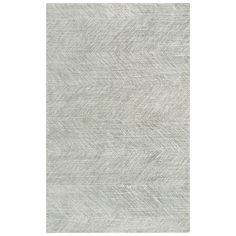 Tapis gris en laine touffeté à la main Morethampstead, Rectangle 5 pi x 7 pi 6 po