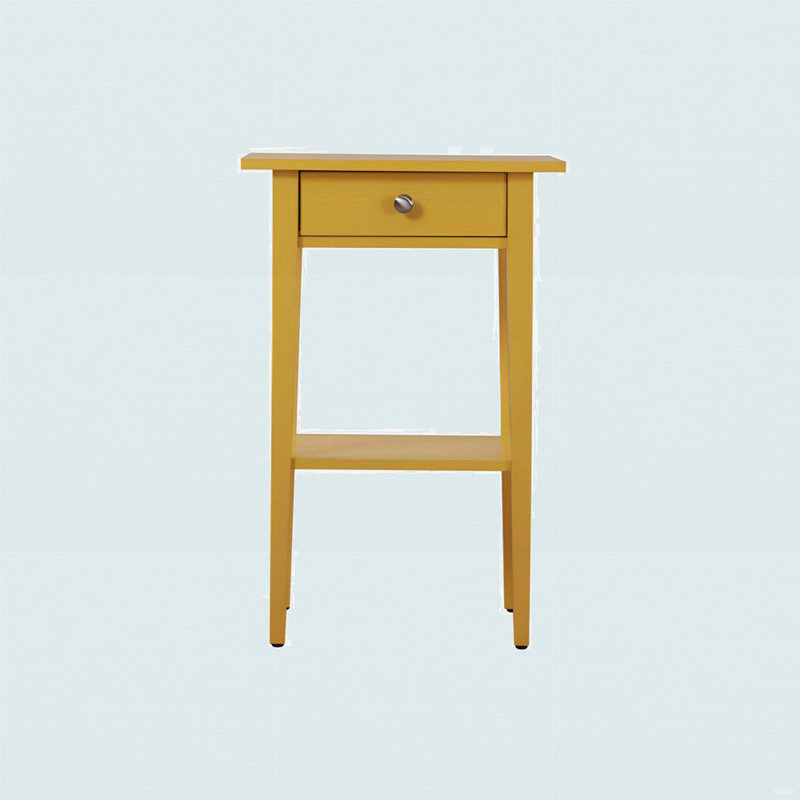 Table de chevet contemporaine jaune