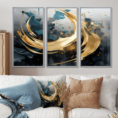 Losada - Spiral Abstract Wall Art Decor Set