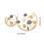 Modern Hand-Painted 3D Hollow-out Ginkgo Leaves Metal Round Wall Art Decor Gold