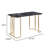 Vladamar Faux Marble Steel Writing Desk with Built-In Electrical Outlet-1589618411