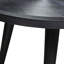 Table de bout ronde Vortex en bois de manguier massif avec finition noire et pieds en fer