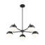 Lustre 5 lumières Trombetta en or moderne-983531529